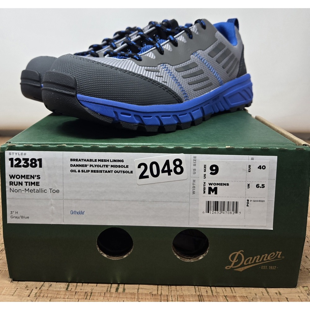 Danner Shoes Womens 9 Run Time Composite Safety Toe Ortholite Oil Slip Resistant